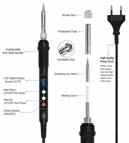 Soldering Iron + Tip Kit for Joystick Repair (C245 / T12 / 936)