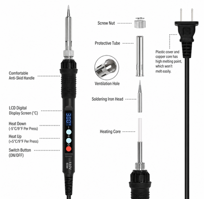 Soldering Iron + Tip Kit for Joystick Repair (C245 / T12 / 936)